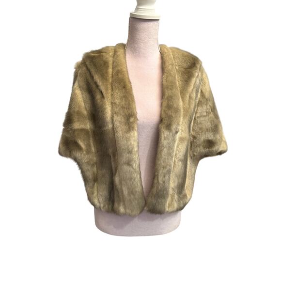Eliza J Jackets & Blazers - Eliza J Faux Fur Coat Capelet Bolero Shrug Size M